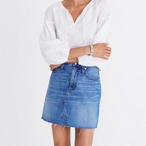Madewell Denim Frisco Miniskirt in Leandra Wash